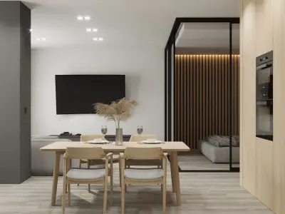 room design in modern style 3D model