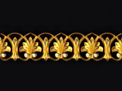 Central decor ornament for furniture 3D model 242