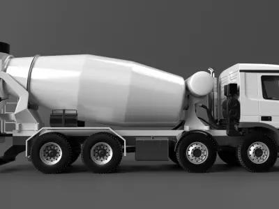 Mercedes ACTROS 4141 B cement Mixer 3D model