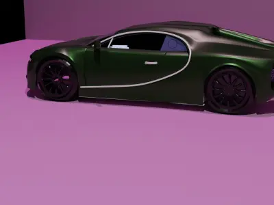 bugatti chiron  Low-poly 3D model