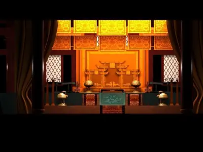 The palace lobby of the Qin and Han Dynasties in China 3D model