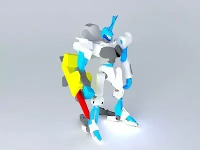 byakuen robot Free 3D model