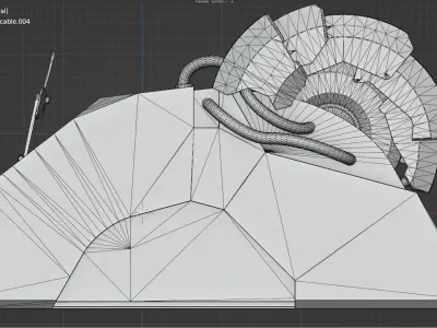 Sci-Fi super computer Free low-poly 3D model