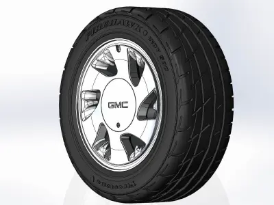 Wheel for scale model of GMC Typhoon 1993 3D print model