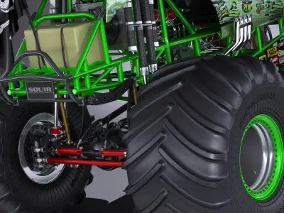 Grave Digger Monster Truck 3D model