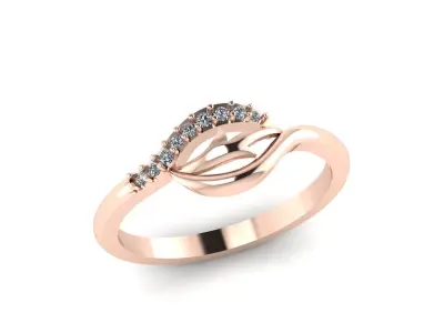 Jewelry Diamond Ring 3D Print Model 3D print model 33