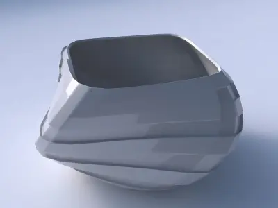 Bowl helix with sharp ribbons 3D print model