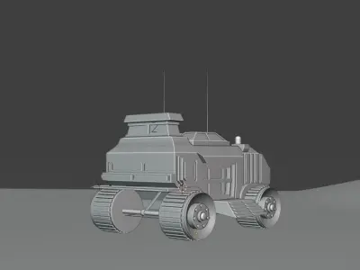 Mars Land Rover Off Roader Low-poly 3D model