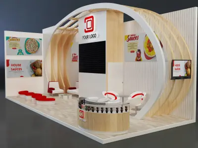 Booth Exhibition Stand a639  3D model