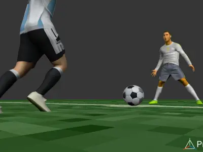 Download 3D Football Model Project  Realistic Soccer Game asset 3D model