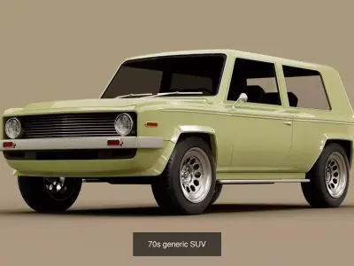 70s-80s big generic suv pack 3D Model Collection