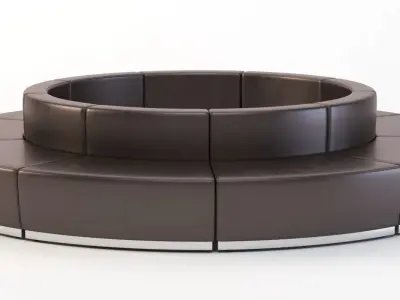 Krysten Sectional Convex Full Round Circular Sofa 3D model