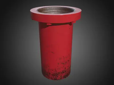 Red Base Pipe 3D model