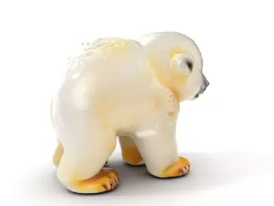 Adorable Polar Bear Cub D Model Pack Low-poly 3D model
