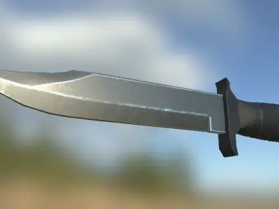 Combat Knife Low-poly 3D model