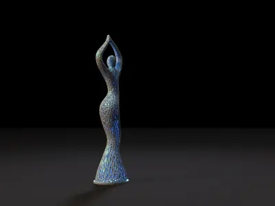 Statuette of a dancing woman 3D print model