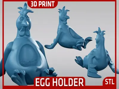 Easter Rooster - Egg Holder - STL 3D print model