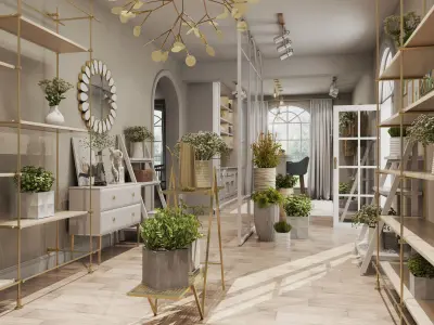 Flower shop  3D model