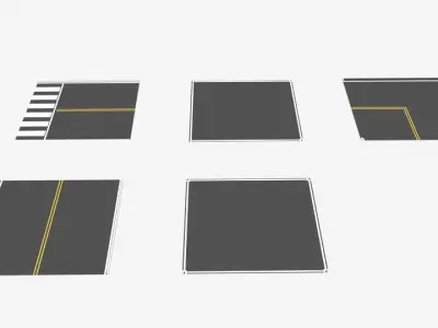 Street Low Poly sheet 3D model
