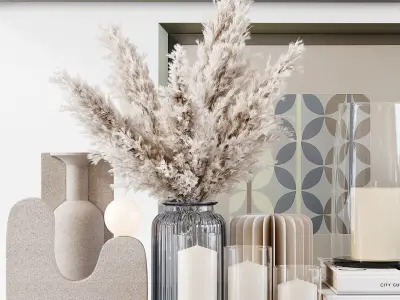 Decorative Set 166 Low-poly 3D model