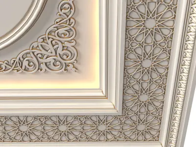 Oriental Ceiling  Decorative Set  3D model