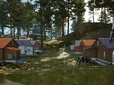 UE 5 fallen leaves and spiders horrible  sci fi animation  Low-poly 3D model