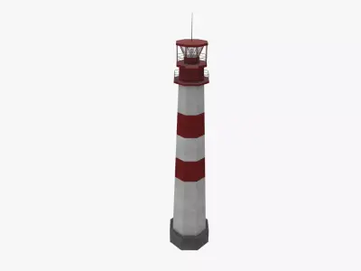 Light House Gelendzhikskiy Low-poly 3D model