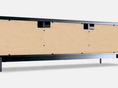 RANNAS TV bench with doors 3D model