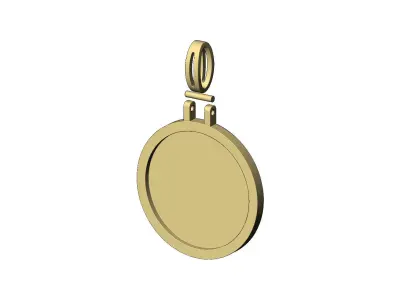 Simple round memory picture pendant 3D print model