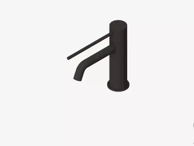 Basin Mixer - Luxury - Sleek - Curved - Extended Lever Low-poly 3D model