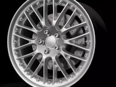 Speedline - 2 Piece Wheels - Game Ready Low-poly 3D model