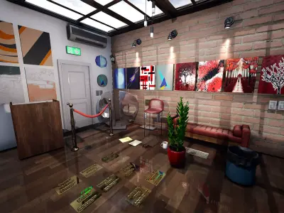 Art Gallery  Prop Package Low-poly 3D model