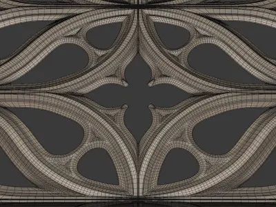 Paneling belonging to Carlisle Cathedral  1842 V5 3D model