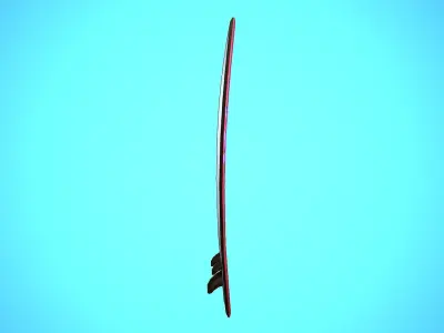 SURF BOARD 06 CARTOON STYLIZED Low-poly 3D model