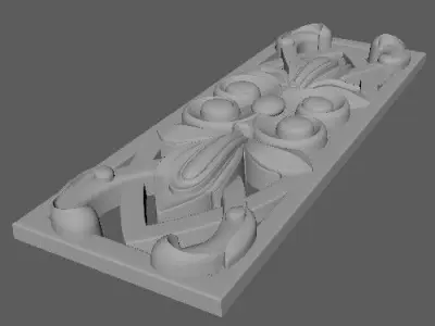 Central decor ornament for furniture 3D model 573