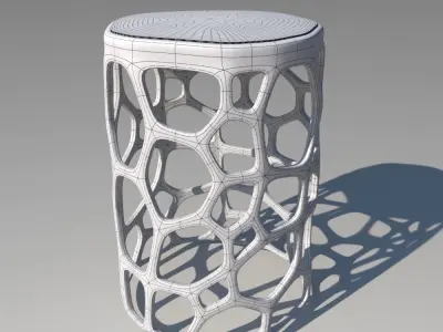 Ottoman pufik 3D model