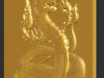 Phayanakh serpent Naga animals in Thai literature 3D print model Free 3D print model