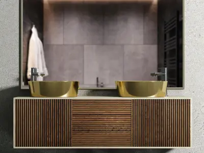 Bathroom furniture set 03 3D model