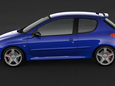 Peugeot 206 GTI 180 3D model