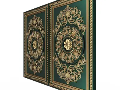 Backgammon Set Collection 01 Low-poly 3D model