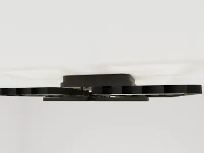 A modern square-shaped LED chandelier 3D model