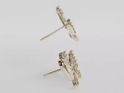 butterfly earrings 3D print model