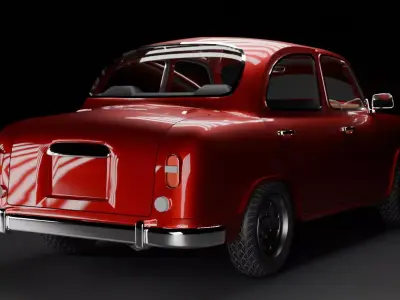 Ambassador Game ready car Low-poly 3D model