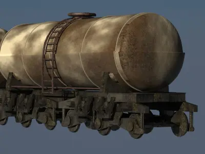 Train Vagon Snow 3D model