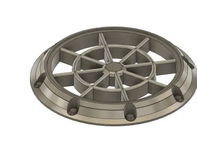 German Late war engine deck grill 3D print model