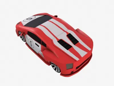 Toy car Low-poly 3D model