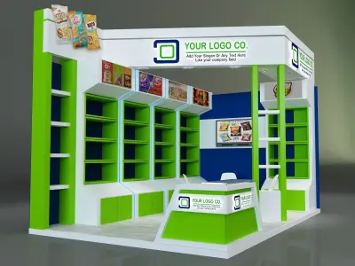 Booth Exhibition Stand a622b 3D model
