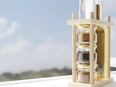 Honey And Oil Souvenir Low-poly 3D model