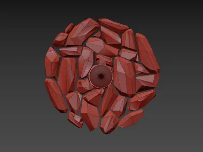 Meteor Mirror Low-poly 3D model