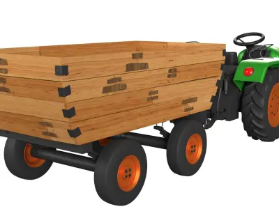 Tractor Trolley 3D model